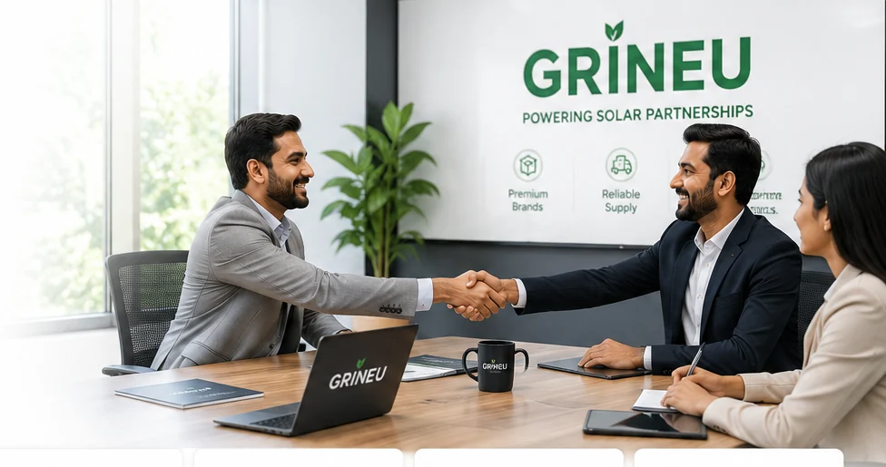 Grineu Solar team meeting and welcoming a business partner