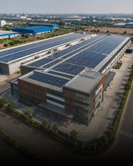 Commercial and industrial rooftop solar installation